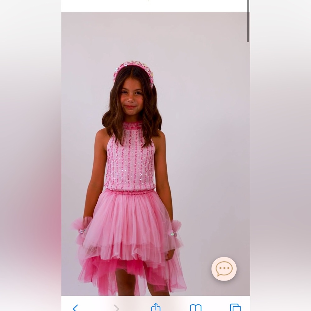 Pink Sleeveless Kids Dress